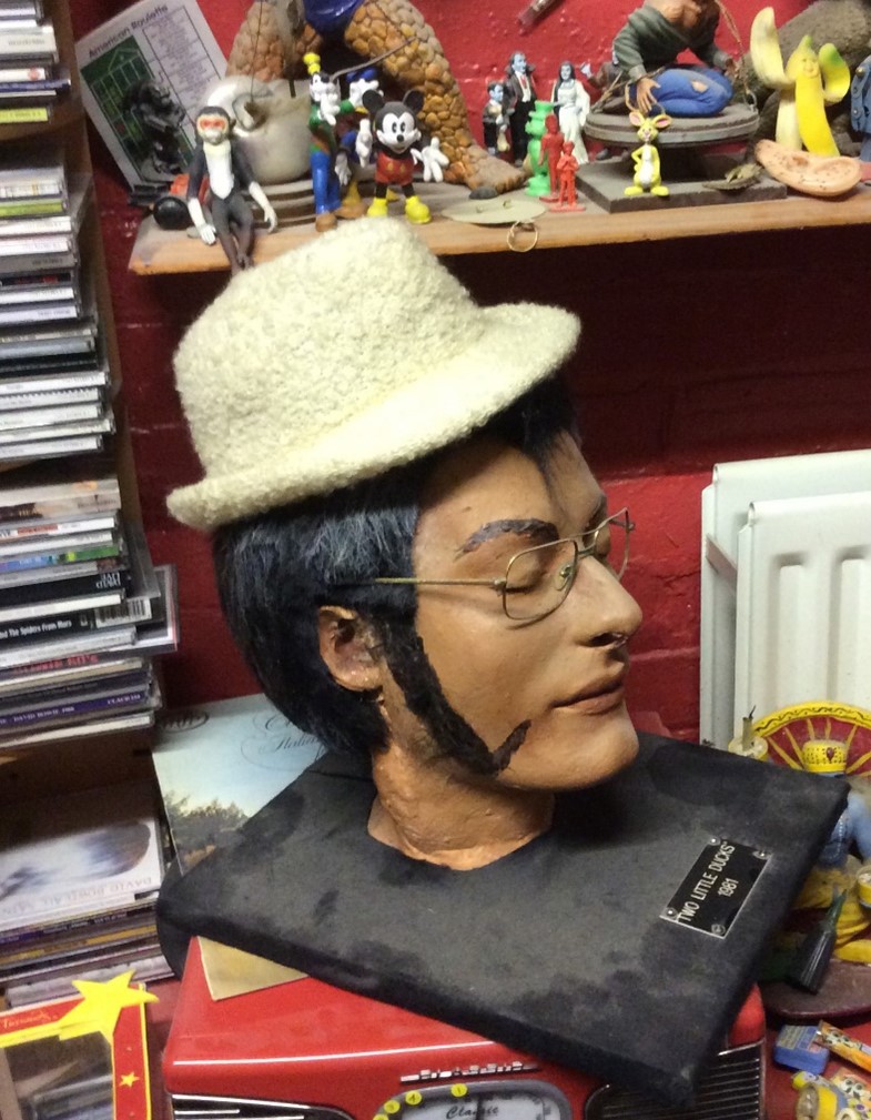 Maquette of Ian Smith’s head in his Glasgow studio